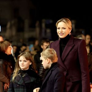 "2025 correspond au tricentenaire de la mort de leur aïeul Jacques III de Matignon, inhumé à Torigny-les-Villes."

La princesse Charlène de Monaco, La princesse Gabriella de Monaco, comtesse de Carladès, Le prince Jacques de Monaco, marquis des Baux - La famille princière de Monaco lors de l'embrasement de la barque dans le cadre des célébrations de la Sainte-Dévote, Sainte Patronne de Monaco le 26 janvier 2024. © Claudia Albuquerque / Bestimage