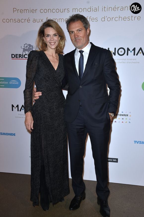 Julie Andrieu et son mari, le Dr Stéphane Delajoux - Gala Mawoma, 1er concours mondial itinérant consacré aux femmes chefs d'orchestre à la Conciergerie à Paris, le 9 mars 2020. © Giancarlo Gorassini/Bestimage
