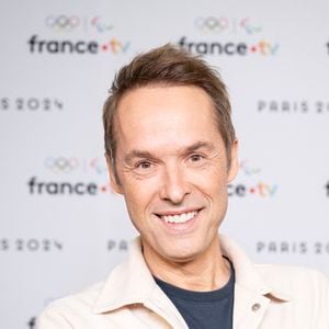 Damien Thévenot lors de la présentation des journalistes et chroniqueurs de France Télévisions pour les Jeux Olympiques 2024 au musée de l'Homme à Paris, le 11 juin 2024.
© Pierre Perusseau / Bestimage