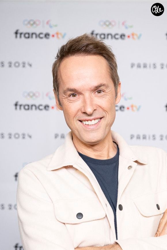 Damien Thévenot lors de la présentation des journalistes et chroniqueurs de France Télévisions pour les Jeux Olympiques 2024 au musée de l'Homme à Paris, le 11 juin 2024.
© Pierre Perusseau / Bestimage