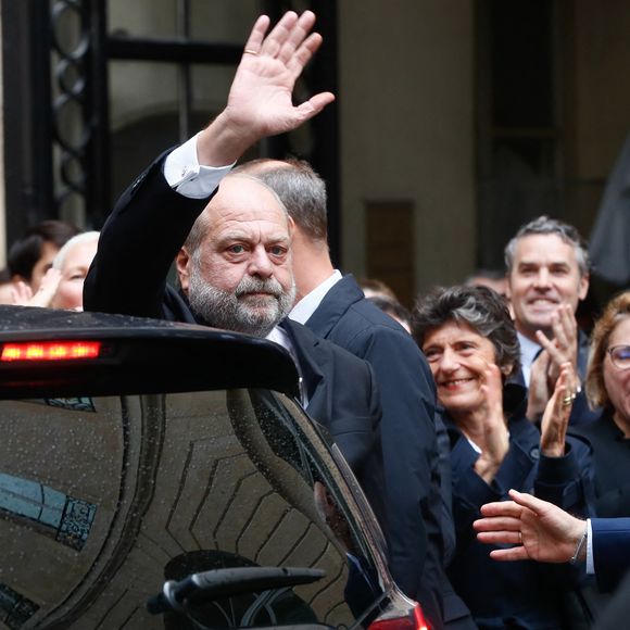 Eric Dupond-Moretti, ancien ministre de la Justice, garde des sceaux lors de la passation de pouvoir au ministère de la Justice après la mise en place du gouvernement Barnier à Paris le 23 septembre 2024.

© Christophe Clovis / Bestimage