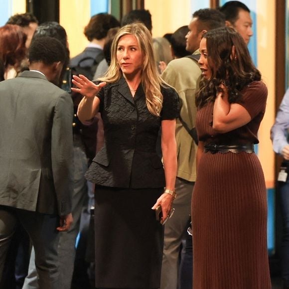 Jennifer Aniston  sur le tournage de The Morning Show

©Backgrid USA / Bestimage