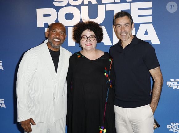 Olivier Dacourt, Farida Ouchani , Robert Pirès - Avant-Première "Sur la Route de Papa" UGC Bercy à Paris le 16 juin 2025. © Marc Ausset-Lacroix/Bestimage