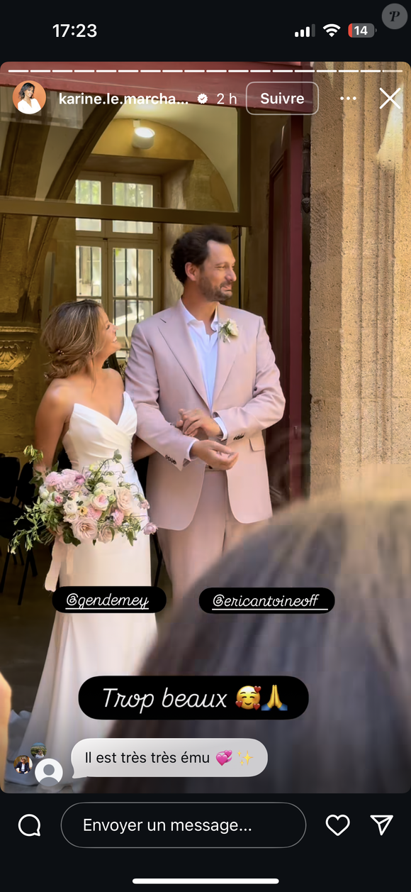 Leur histoire a commencé par une longue amitié née sur le plateau de M6, avant de se transformer en un véritable amour. 

Story Instagram de Karine Le Marchand