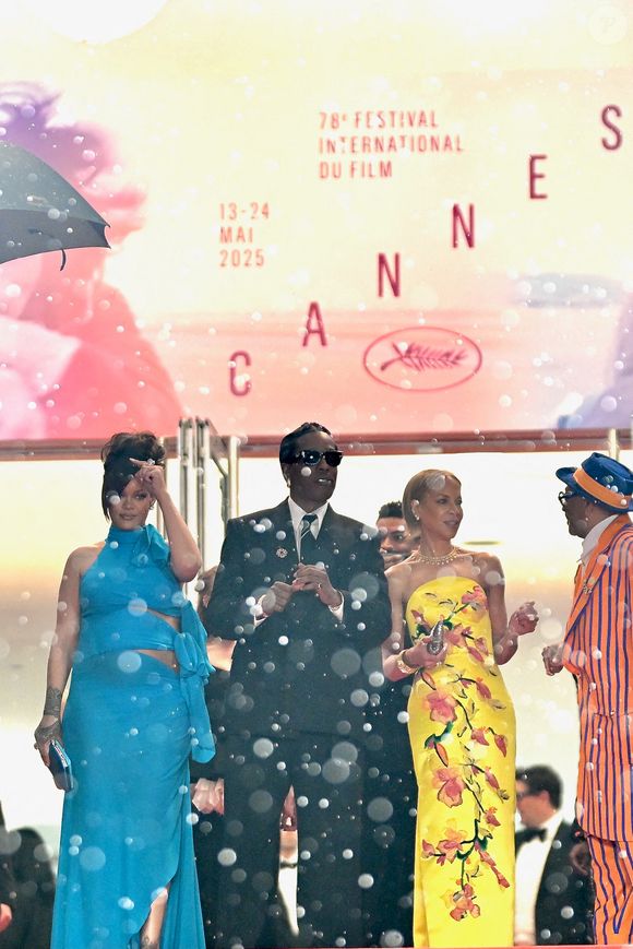 Rihanna et ASAP Rocky assistent au tapis rouge de Highest 2 Lowest lors de la 78e édition du Festival de Cannes au Palais des Festivals le 19 mai 2025 à Cannes, France. Photo by Franck Castel/ABACAPRESS.COM