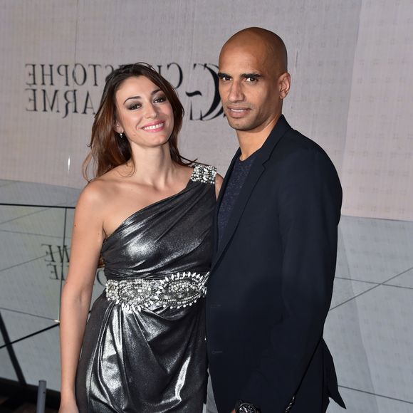 Rachel Legrain-Trapani et son mari Aurélien Capoue - Défilé "Christophe Guillarmé" collection prêt-à-porter Printemps/Eté 2016 lors de la fashion week à l'atelier Renault à Paris le 30 septembre 2015.