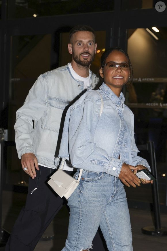 Paris, FRANCE Christina Milian et Matt Pokora ont fait une entrée élégante au concert de Drake à Paris, arrivant main dans la main.
© Backgrid USA / Bestimage