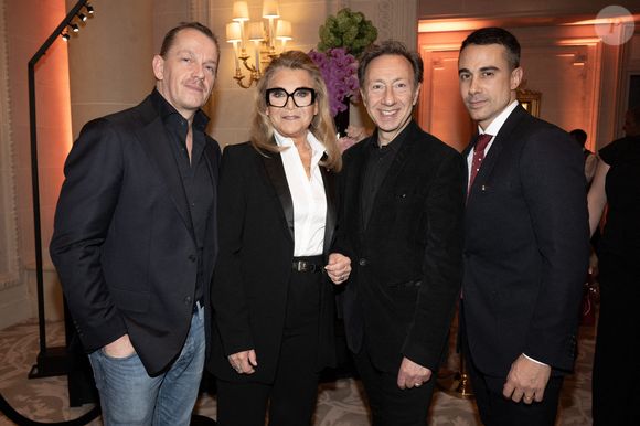 Sheila et ses invités, Stéphane Bern et Yori Bailleres assistent au Gala Stethos d'orh2025 à l'Hôtel Georges V, le 24 mars 2025 à Paris, France. Photo par David NIVIERE/ABACAPRESS.COM