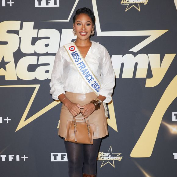 Angélique Angarni-Filopon (Miss France 2025) - Photocall de la soirée de lancement de la 13ème saison de la "Star Academy" au cinéma Le Grand Rex à Paris. La Star Academy 2025 sera diffusé à partir du 18 octobre 2025 sur TF1.
© Guirec Coadic/Bestimage