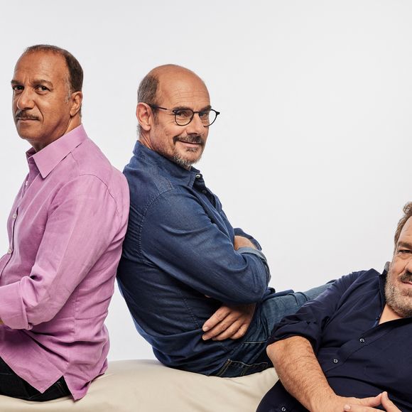 Rendez-vous avec Les Inconnus (Didier Bourdon, Bernard Campan et Pascal Légitimus) en studio à Paris, le 4 octobre 2022.

© Cyril Moreau / Bestimage