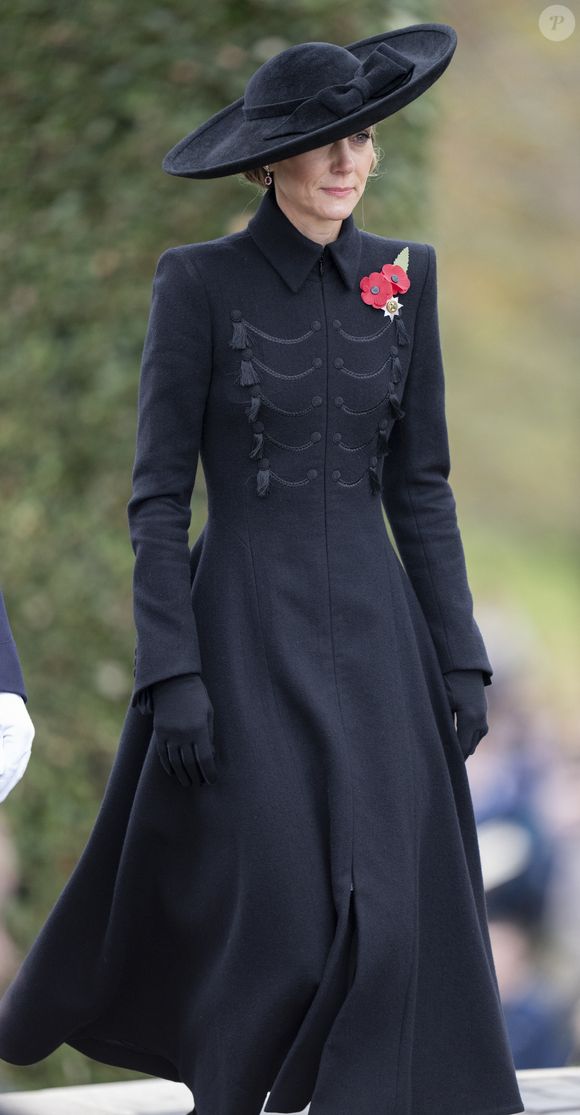 Kate Middleton, princesse de Galles, lors de la cérémonie du souvenir organisée par la Royal British Legion au National Memorial Arboretum dans le Staffordshire le 11 novembre 2025. Photo par GOFF  / BESTIMAGE