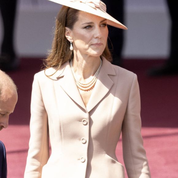 La princesse Catherine (Catherine « Kate » Middleton, princesse de Galles), lors de la visite d’État du couple présidentiel français en Grande-Bretagne, jour 1, à Windsor, Berkshire, Grande-Bretagne, le 8 juillet 2025.

Photo : Dana Press / Bestimage