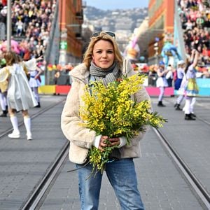 Séverine Ferrer - Dernière Bataille de Fleurs de la 140eme édition du Carnaval de Nice "Roi des Oceans" à Nice, le 1er mars 2025. © Bruno Bebert/Bestimage