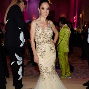 Exclusif - Fabienne Carat (robe Christophe Guillarmé)  lors de la 11ème édition de la soirée Global Gift Gala à l'hôtel Four Seasons George V à Paris le 30 septembre 2023.
© Cyril Moreau / Bestimage