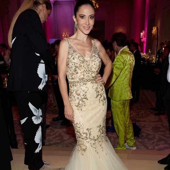 Exclusif - Fabienne Carat (robe Christophe Guillarmé)  lors de la 11ème édition de la soirée Global Gift Gala à l'hôtel Four Seasons George V à Paris le 30 septembre 2023.
© Cyril Moreau / Bestimage