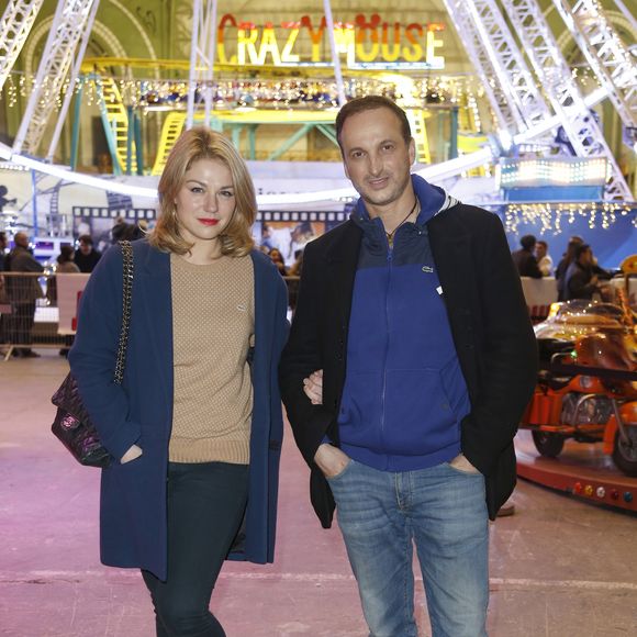 Emilie Dequenne et son mari Michel Ferracci - Inauguration de la 3ème édition "Jours de Fêtes" au Grand Palais à Paris le 17 décembre 2015. Jours de fêtes, la fameuse fête foraine au cœur de la Nef du Grand Palais est de retour à Paris du 18 décembre 2015 au 3 janvier 2016. © Christophe Aubert via Bestimage