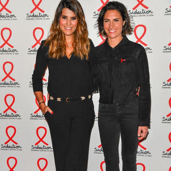 Karine Ferri et Alessandra Sublet assistent au photocall du Sidaction 2019 à la salle Wagram le 18 mars 2019 à Paris, France. Photo by Shootpix/ABACAPRESS.COM