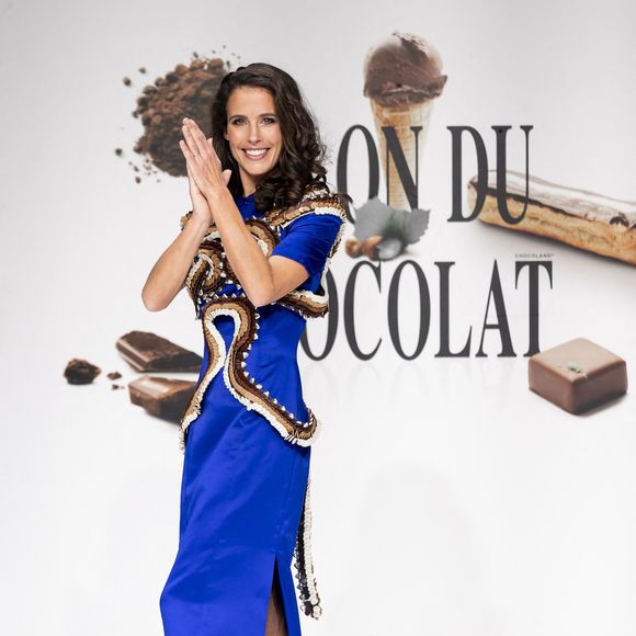 Christophe Bertrand et Nicolas Morin pour La Reine Astrid et le studio Invenio Flory Modèle porté par Clémence Castel lors du défilé d'ouverture du salon du chocolat 2022 à Paris porte de Versailles le 27 octobre 2022.

© Pierre Perusseau / Veeren / Bestimage