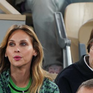 Ophelie Meunier, Mathieu Vergne dans les tribunes lors des Internationaux de France 2024 à Roland Garros le 29 mai 2024 à Paris, France. Photo Nasser Berzane/ABACAPRESS.COM