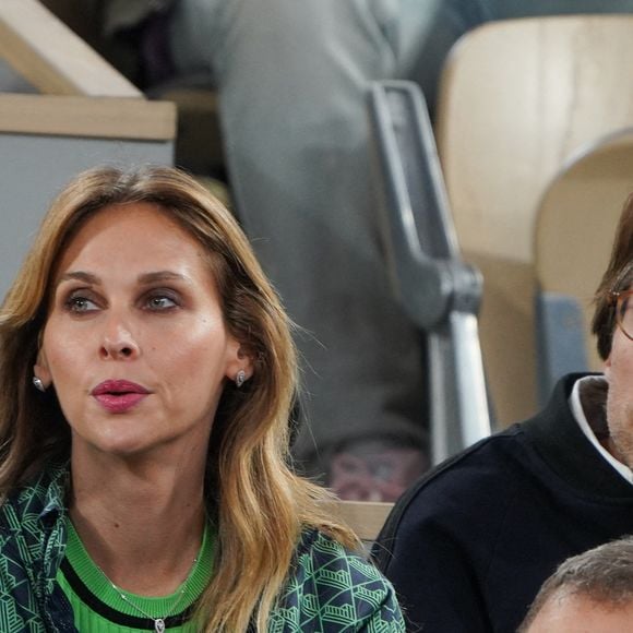 Ophelie Meunier, Mathieu Vergne dans les tribunes lors des Internationaux de France 2024 à Roland Garros le 29 mai 2024 à Paris, France. Photo Nasser Berzane/ABACAPRESS.COM