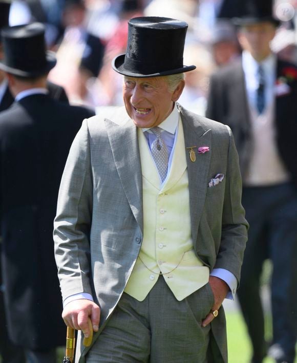 Le roi Charles III d'Angleterre assiste à la course hippique Royal Ascot (Jour 3), le 19 juin 2025. 
© GOFF INF / BESTIMAGE