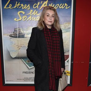 Exclusif - Catherine Deneuve - Soirée hommage pour le premier anniversaire de la mort de Frédéric Mitterrand en présence de Catherine Deneuve au cinéma du Panthéon à Paris le 24 mars 2025.
 © Cyril Moreau/Bestimage