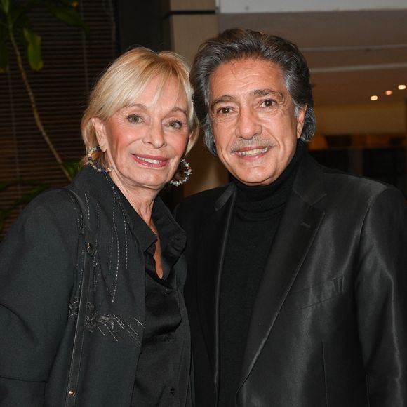 Exclusif - Frédéric François et sa femme Monique Vercauteren lors de l'hommage à Jean Renard à la Sacem à Paris le 5 octobre 2022. © Coadic Guirec / Bestimage