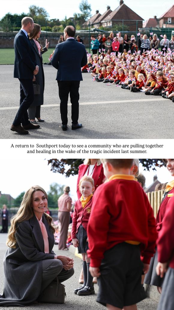 Kate Middleton et le prince William sont allés à la rencontre des proches des filles décédées durant l'attaque au couteau.