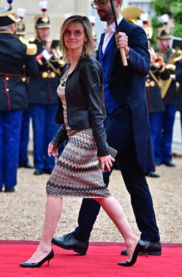 Agnès Pannier-Runacher, Ministre de la Transition écologique, de la Biodiversité, de la Forêt, de la Mer et de la Pêche - Arrivées des personnalités au dîner d’État en l’honneur du président brésilien et de sa femme au palais présidentiel de l’Élysée à Paris le 5 juin 2025.

© Christian Liewig / Bestimage