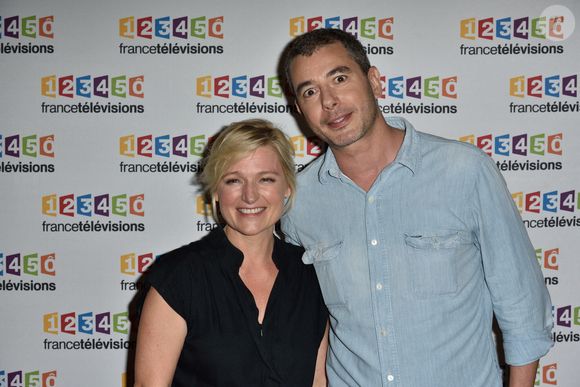 Anne-Elisabeth Lemoine, Ali Baddou assistant à la conférence de presse 2017/2018 de France Télévisions à Paris, France, le 5 juillet 2017. Photo par Alban Wyters/ABACAPRESS.COM