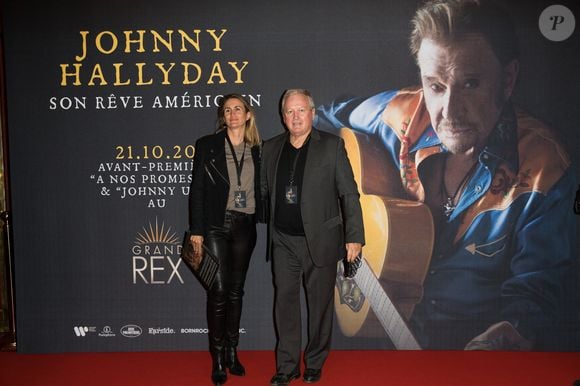 André Boudou et sa femme Adine - Projection au Grand Rex à Paris des documentaires "Johnny USA" et "A nos promesses" à l'occasion de la Journée Spéciale Johnny, son rêve américain. Le 21 octobre 2020
© Jacovides-Moreau / Bestimage