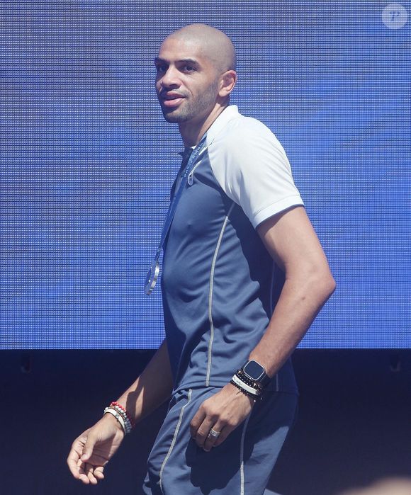 Nicolas Batum (Basket-ball) - L'équipe de France de basket et les athlètes acclamés au club France lors des Jeux Olympiques de Paris2024 (JO), le 11 août 2024, en présence de la chanteuse N.St Pier.
© Jonathan Rebboah / Panoramic / Bestimage