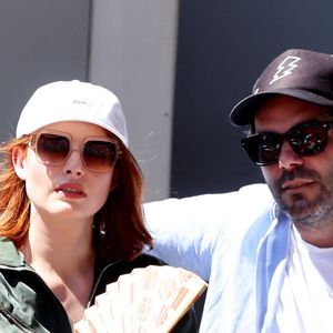 Elodie Frégé et David Faisques dans les tribunes lors des Internationaux de France de Tennis de Roland Garros 2025. Paris, le 30 mai 2025. © Jacovides/Moreau/Bestimage
