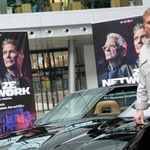 David Hasselhoff lors de la séance photo de la nouvelle série "Ze Network" (RTL+) à Cologne, le 24 octobre 2022.