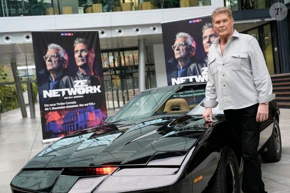David Hasselhoff lors de la séance photo de la nouvelle série "Ze Network" (RTL+) à Cologne, le 24 octobre 2022.