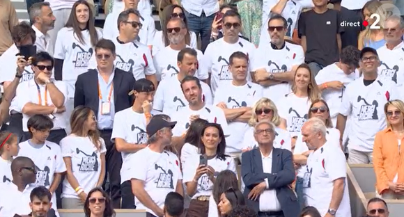 Clémentine, compagne de Richard Gasquet, lors de son dernier match à Roland-Garros