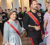 Le fils de la reine Sonja de Norvège inquiet pour sa mère
La reine Sonja de Norvège, le prince Haakon de Norvège, la princesse Mette-Marit de Norvège - Banquet d'état en l'honneur de la présidente de Moldavie par la famille royale de Norvège à Oslo, à l'occasion de son voyage officiel en Norvège. Bestimage