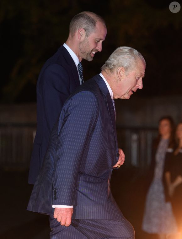 Le Roi et le Prince de Galles arrivent pour l'événement Countdown to Cop30, organisé conjointement par le Natural History Museum et le gouvernement britannique au London Museum, réunissant les acteurs du changement qui s'attaquent au changement climatique et à la perte de la nature avant le Sommet Cop30 à Belem, Brésil, en novembre, à Londres, Royaume-Uni, le 9 octobre 2025. Photo par Doug Peters/Empics/ABACAPRESS.COM
