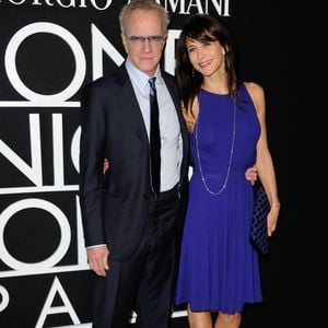 Christophe Lambert et Sophie Marceau assistent au défilé de la collection Haute-Couture printemps-été 2014 de Giorgio Armani qui s'est tenu au Palais de Tokyo à Paris, France, le 21 janvier 2014. Photo Alban Wyters/ABACAPRESS.COM