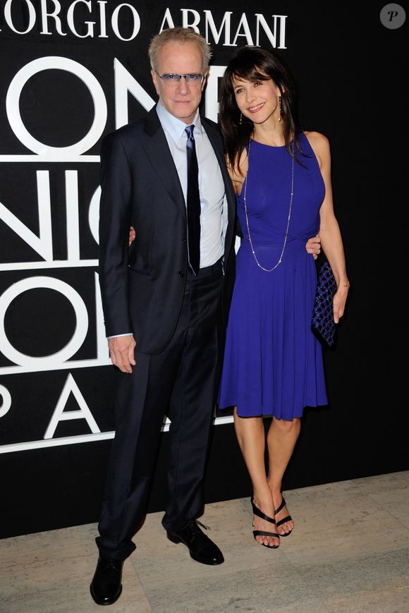 Christophe Lambert et Sophie Marceau assistent au défilé de la collection Haute-Couture printemps-été 2014 de Giorgio Armani qui s'est tenu au Palais de Tokyo à Paris, France, le 21 janvier 2014. Photo Alban Wyters/ABACAPRESS.COM