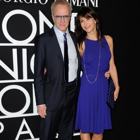 Christophe Lambert et Sophie Marceau assistent au défilé de la collection Haute-Couture printemps-été 2014 de Giorgio Armani qui s'est tenu au Palais de Tokyo à Paris, France, le 21 janvier 2014. Photo Alban Wyters/ABACAPRESS.COM
