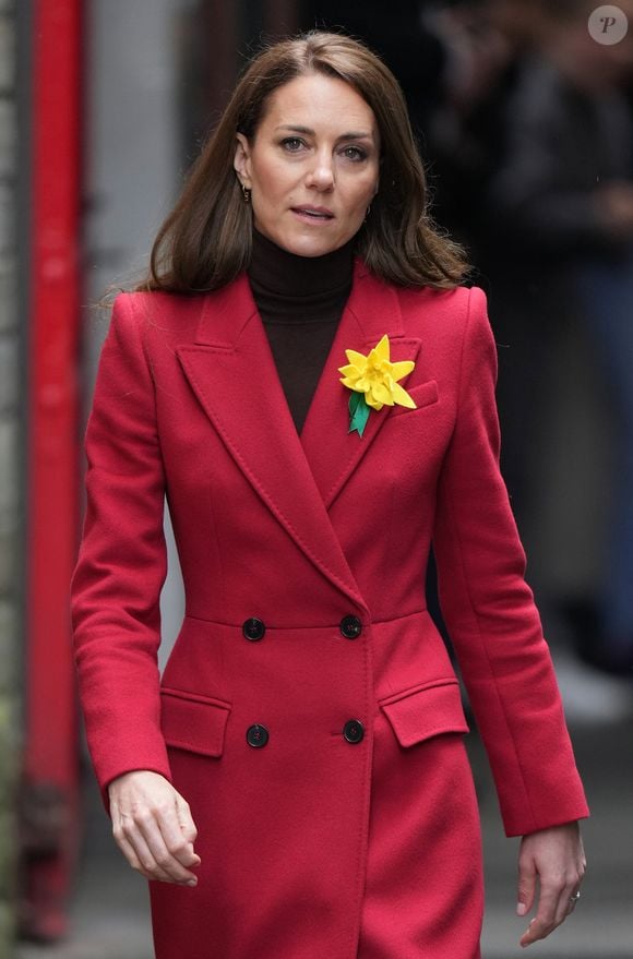 Le prince William, prince de Galles, et Catherine (Kate) Middleton, princesse de Galles, visitent le marché de Pontypridd, le 26 février 2025. Julien Burton / Bestimage