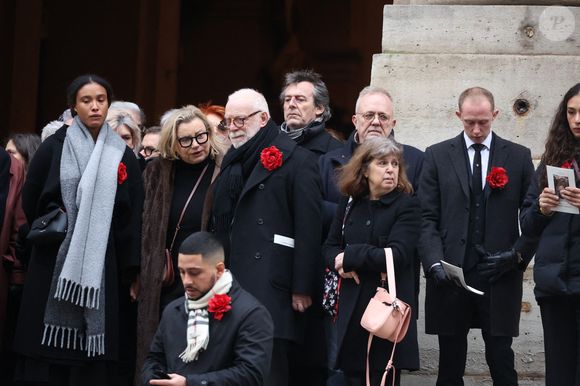 Jean-Luc Reichmann lors de la cérémonie des obsèques de Catherine Laborde à l'église Saint-Roch à Paris, France, le 6 février 2025. L'emblématique présentatrice météo de TF1 est décédée le 28 janvier 2025 à l'âge de 73 ans, des suites d'une démence à corps de Lewy, une maladie neurodégénérative dont Catherine Laborde souffrait depuis 2014. Photo par Jerome Domine/ABACAPRESS.COM
