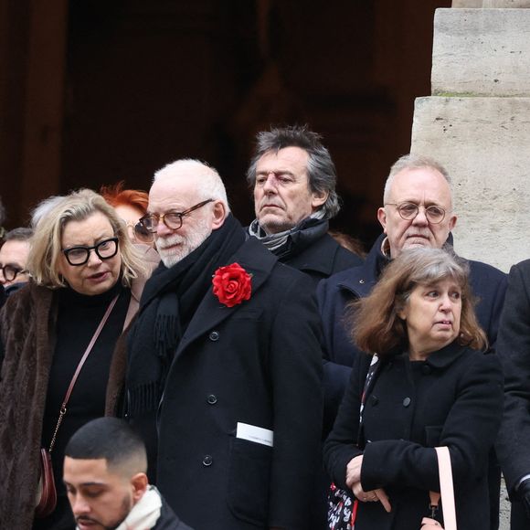 Jean-Luc Reichmann lors de la cérémonie des obsèques de Catherine Laborde à l'église Saint-Roch à Paris, France, le 6 février 2025. L'emblématique présentatrice météo de TF1 est décédée le 28 janvier 2025 à l'âge de 73 ans, des suites d'une démence à corps de Lewy, une maladie neurodégénérative dont Catherine Laborde souffrait depuis 2014. Photo par Jerome Domine/ABACAPRESS.COM
