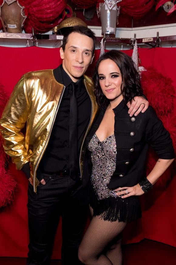 Exclusif - Grégoire Lyonnet et sa femme Alizée -  Backstage de l'émission "Tous au Moulin Rouge pour le sidaction" au Moulin Rouge à Paris le 20 mars 2017. L'émission sera diffusée sur France 2 le samedi 25 mars à 21h00. © Cyril Moreau - Dominique Jacovides / Bestimage