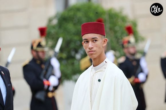 Le prince Moulay El Hassan du Maroc - Le président de la République française reçoit les chefs d'Etat et de Gouvernement étrangers ayant fait le déplacement en France pour rendre hommage au Président Jacques Chirac au Palais de l'Elysée Paris, France, le 30 septembre 2019. © Cyril Moreau/Bestimage