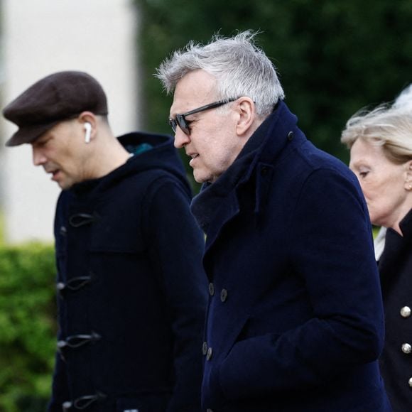 Steevy Boulay, Laurent Ruquier - Obsèques d'Isabelle Mergault à la Coupole du Père-Lachaise à Paris le 30 mars 2026. © Cyril Moreau - Dominique Jacovides / Bestimage