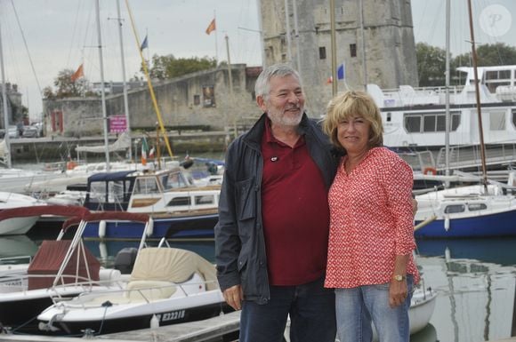 Yves Pignot, Marie Vincent posent pour le photocall de la serie ' En Famille ' durant le 15e Festival de la Fiction Tv a La Rochelle le 13 Septembre 2013.  Agence / Bestimage