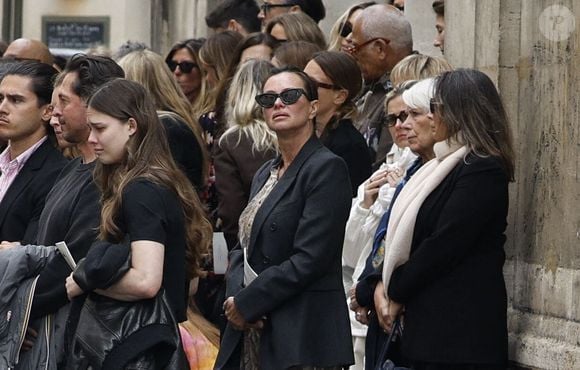 Agathe de La Fontaine (soeur de la défunte) - Sorties des Obsèques de Constance de la Fontaine en l'église Notre-Dame-de-Grâce-de-Passy à Paris le 12 mai 2026. © Coadic Guirec - Julien Sarkissian / Bestimage