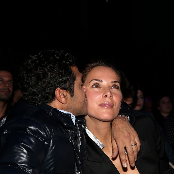 Jamel Debbouze et sa femme Mélissa Theuriau lors de la cérémonie de clôture et palmarès du 19ème Festival International du film de Comédie de l'Alpe d'Huez, le 16 janvier 2016. Le film "La vache" remporte trois récompenses, le Grand Prix, e Prix du Public et le Prix d'Interprétation Michel Galabru (reçu par Fatsah Bouyahmed). © Dominique Jacovides/Bestimage